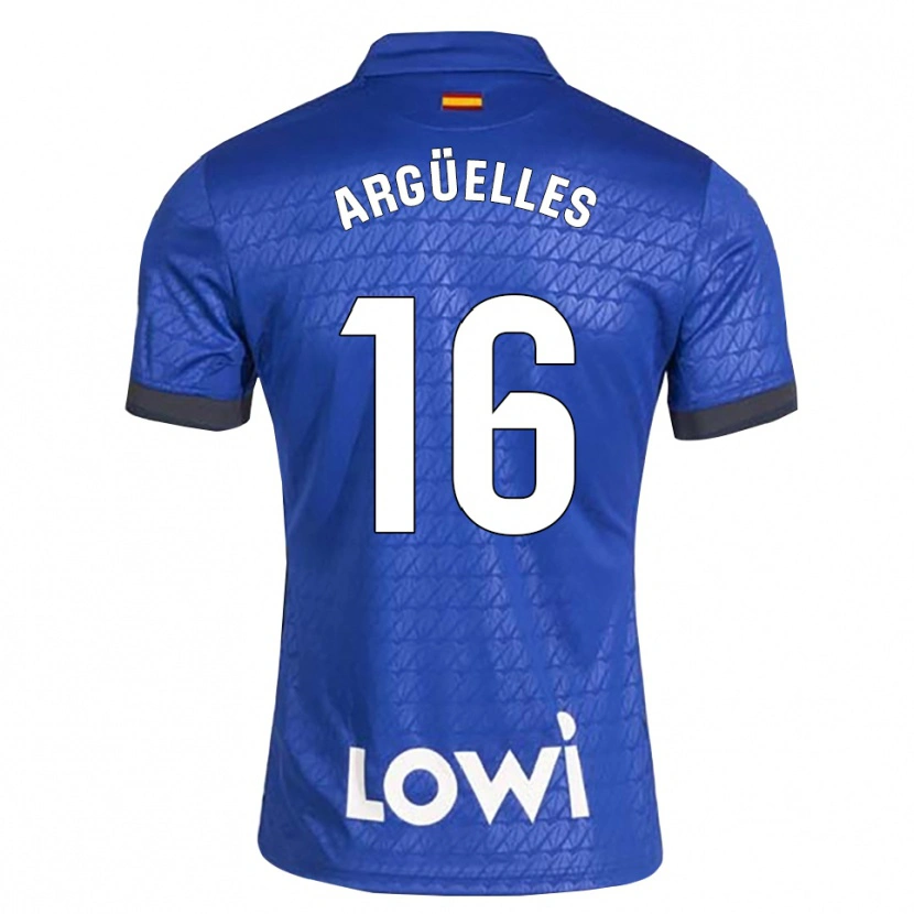 Danxen Hombre Camiseta David Argüelles #16 Azul Blanco Negro 1ª Equipación 2026/27 La Camisa México