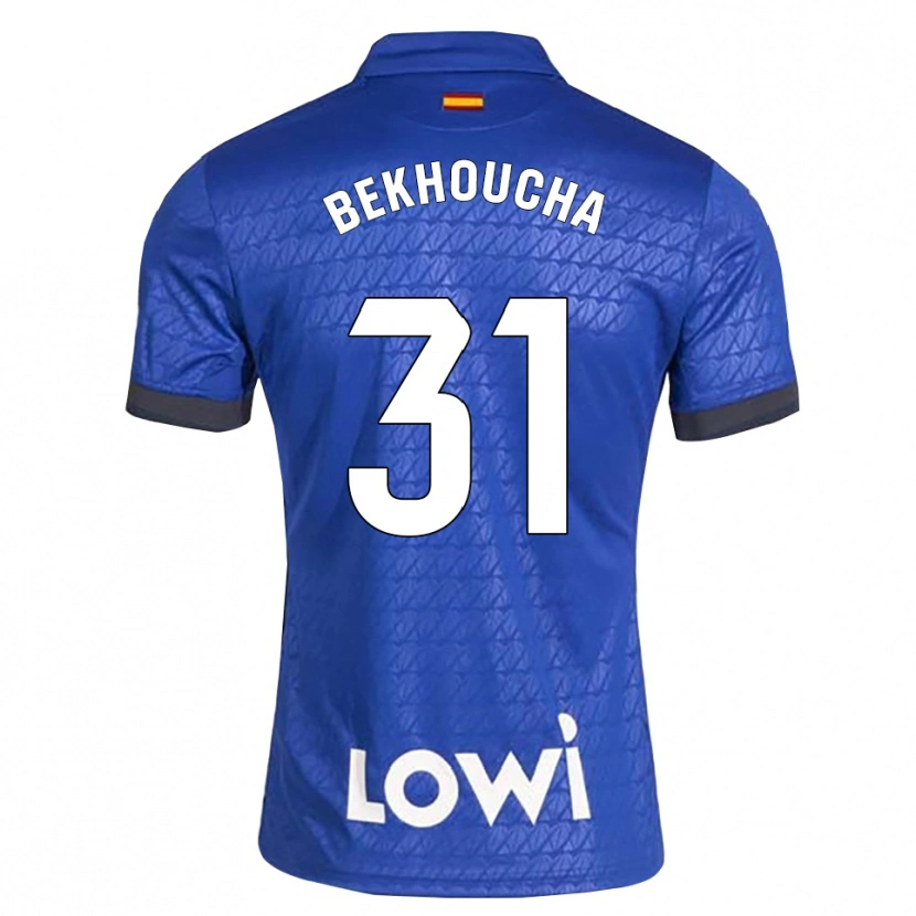 Danxen Hombre Camiseta Ismael Bekhoucha #31 Azul Blanco Negro 1ª Equipación 2026/27 La Camisa México