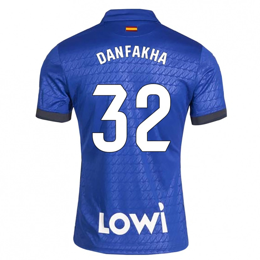 Danxen Hombre Camiseta Ibrahima Danfakha #32 Azul Blanco Negro 1ª Equipación 2026/27 La Camisa México