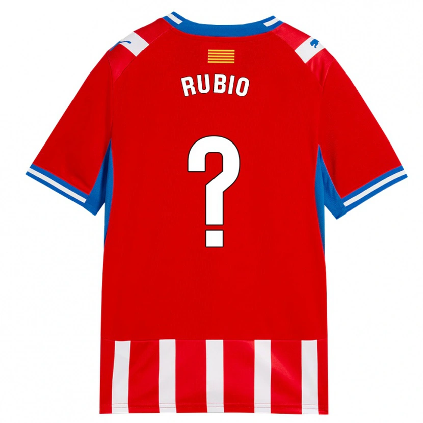 Danxen Hombre Camiseta Albert Rubio #0 Rojo Blanco Azul Cielo 1ª Equipación 2026/27 La Camisa México