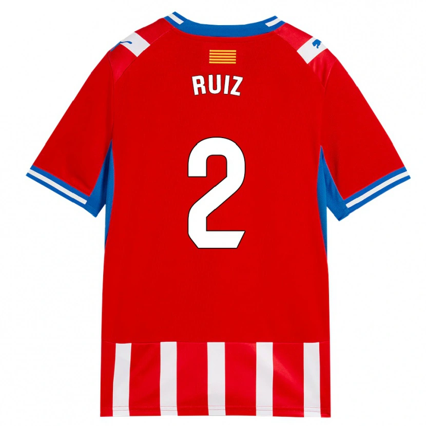 Danxen Hombre Camiseta Ferran Ruiz #2 Rojo Blanco Azul Cielo 1ª Equipación 2026/27 La Camisa México