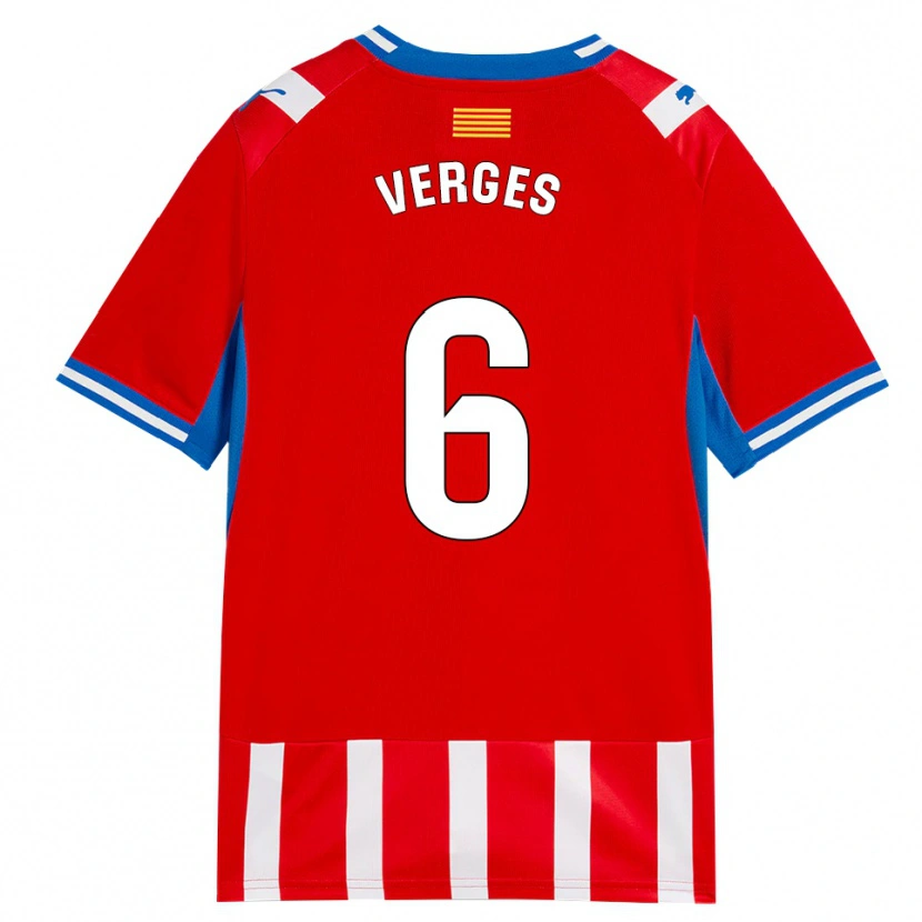 Danxen Hombre Camiseta Mar Vergés #6 Rojo Blanco Azul Cielo 1ª Equipación 2026/27 La Camisa México