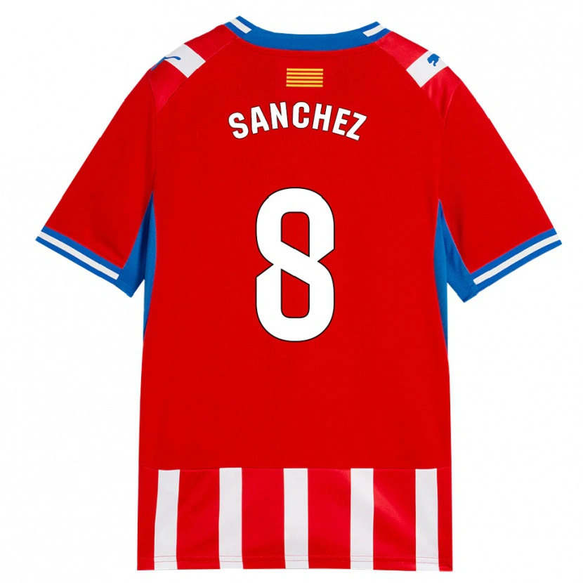 Danxen Hombre Camiseta Miguel Ángel Sánchez #8 Rojo Blanco Azul Cielo 1ª Equipación 2026/27 La Camisa México