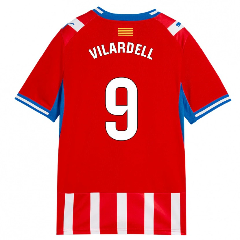 Danxen Hombre Camiseta Júlia Vilardell #9 Rojo Blanco Azul Cielo 1ª Equipación 2026/27 La Camisa México