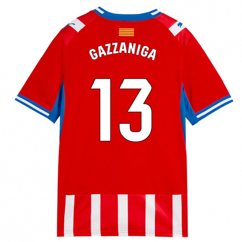 Danxen Hombre Camiseta Paulo Gazzaniga #13 Rojo Blanco Azul Cielo 1ª Equipación 2026/27 La Camisa México