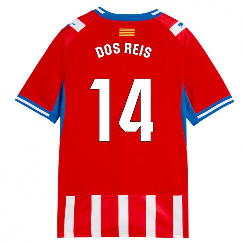 Danxen Hombre Camiseta Leo Dos Reis #14 Rojo Blanco Azul Cielo 1ª Equipación 2026/27 La Camisa México