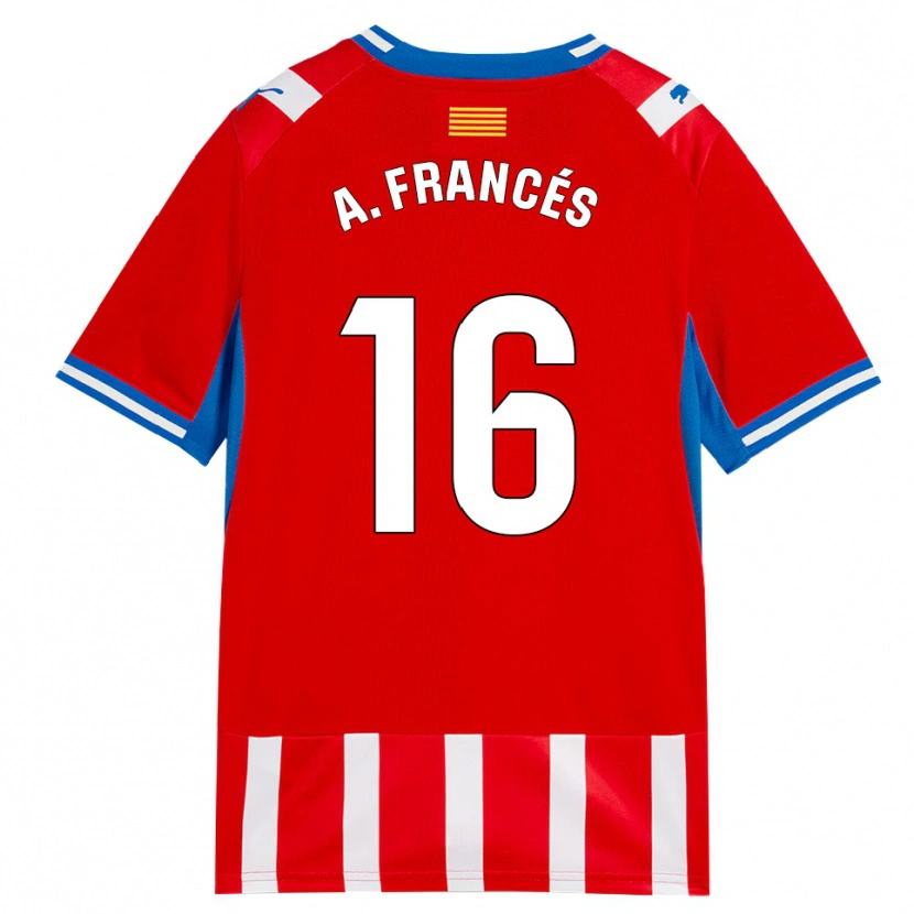 Danxen Hombre Camiseta Alejandro Francés #16 Rojo Blanco Azul Cielo 1ª Equipación 2026/27 La Camisa México