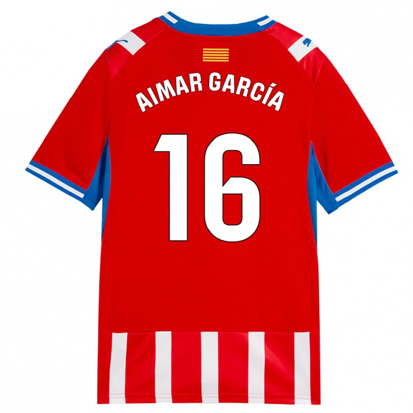 Danxen Hombre Camiseta Aimar García #16 Rojo Blanco Azul Cielo 1ª Equipación 2026/27 La Camisa México