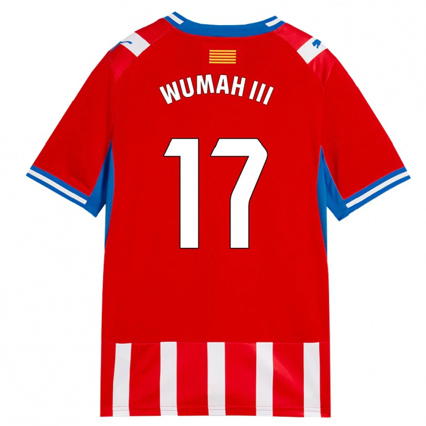 Danxen Hombre Camiseta Edward Wumah Iii #17 Rojo Blanco Azul Cielo 1ª Equipación 2026/27 La Camisa México