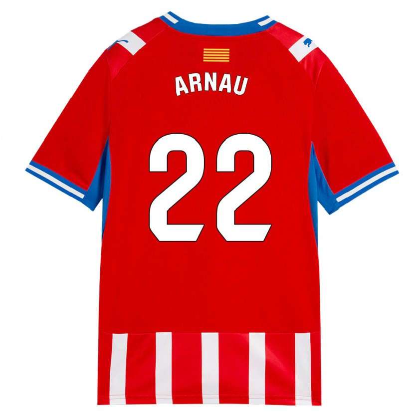 Danxen Hombre Camiseta Pol Arnau #22 Rojo Blanco Azul Cielo 1ª Equipación 2026/27 La Camisa México