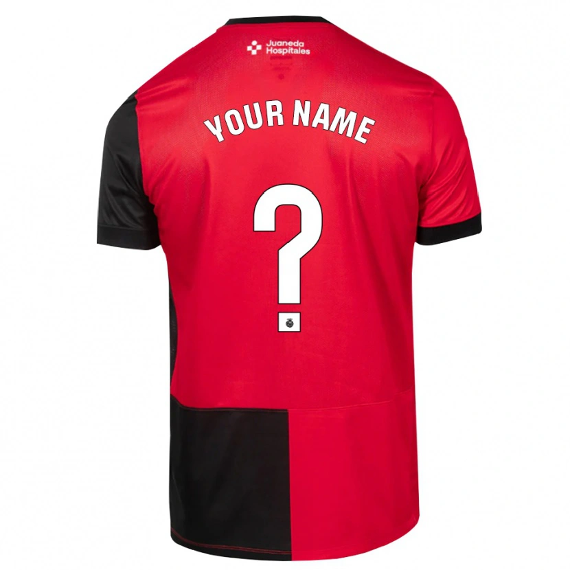 Danxen Hombre Camiseta Su Nombre #0 Negro Rojo Blanco 1ª Equipación 2026/27 La Camisa México