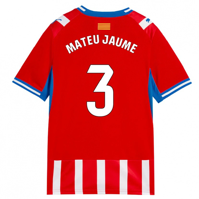Danxen Hombre Camiseta Mateu Morey #3 Rojo Blanco Azul Cielo 1ª Equipación 2026/27 La Camisa México