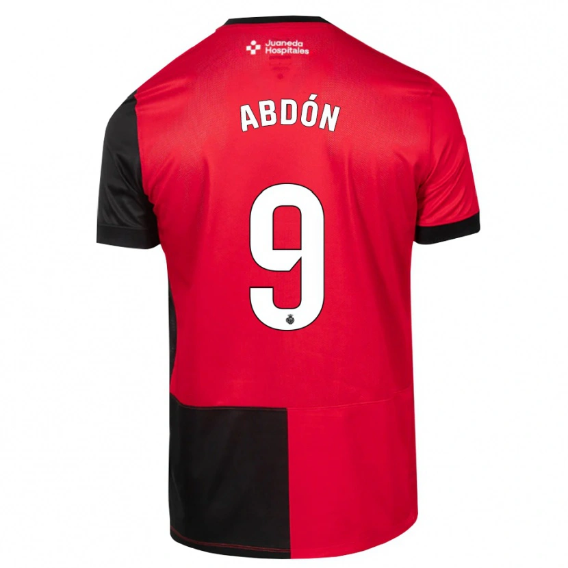 Danxen Hombre Camiseta Abdón Prats #9 Negro Rojo Blanco 1ª Equipación 2026/27 La Camisa México
