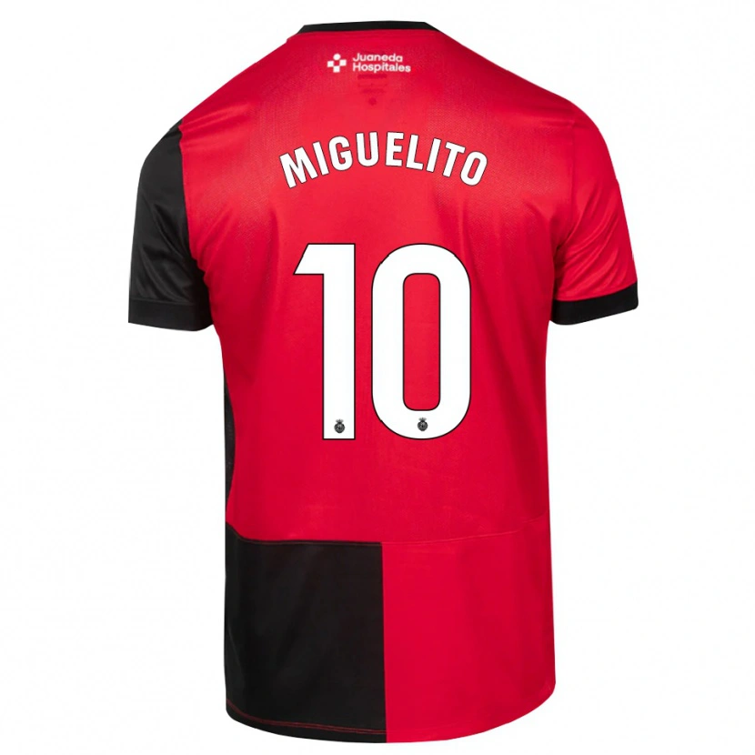 Danxen Hombre Camiseta Miguelito #10 Negro Rojo Blanco 1ª Equipación 2026/27 La Camisa México