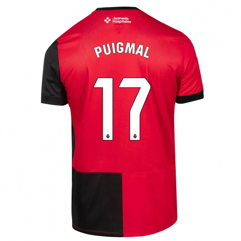 Danxen Hombre Camiseta Arnau Puigmal #17 Negro Rojo Blanco 1ª Equipación 2026/27 La Camisa México