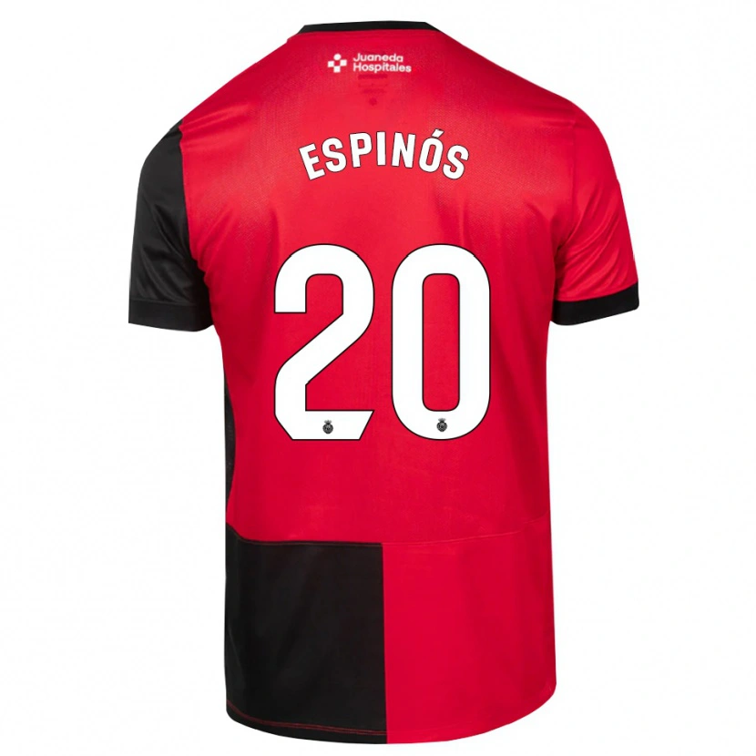 Danxen Hombre Camiseta Nico Espinós #20 Negro Rojo Blanco 1ª Equipación 2026/27 La Camisa México