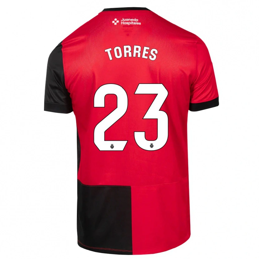 Danxen Hombre Camiseta Iker Torres #23 Negro Rojo Blanco 1ª Equipación 2026/27 La Camisa México