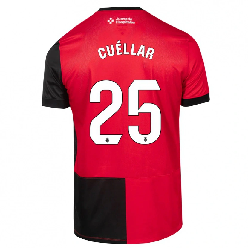 Danxen Hombre Camiseta Iván Cuéllar #25 Negro Rojo Blanco 1ª Equipación 2026/27 La Camisa México