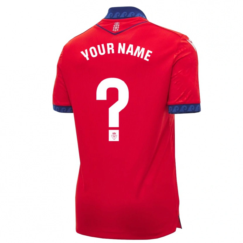 Danxen Hombre Camiseta Su Nombre #0 Rojo Azul Marino Blanco 1ª Equipación 2026/27 La Camisa México