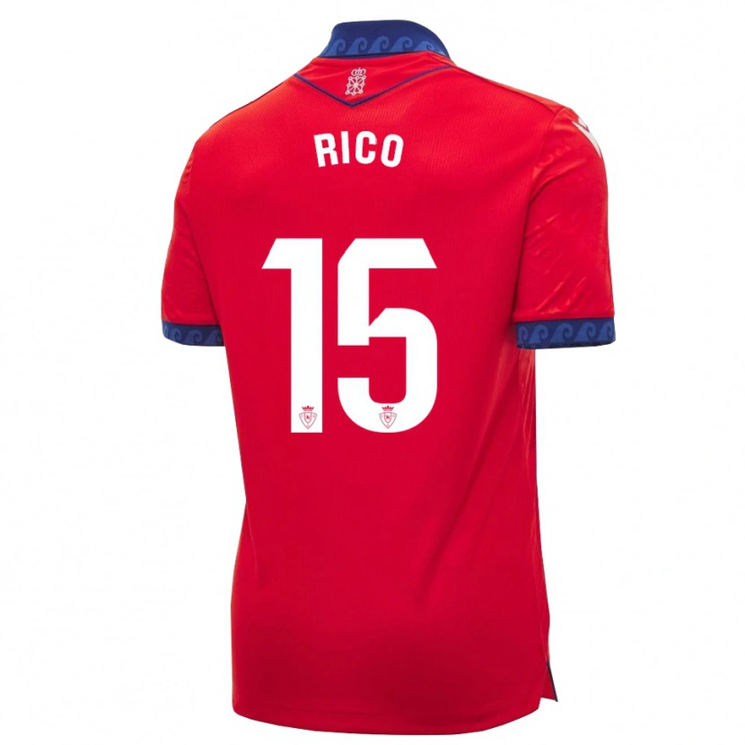 Danxen Hombre Camiseta Diego Rico #15 Rojo Azul Marino Blanco 1ª Equipación 2026/27 La Camisa México