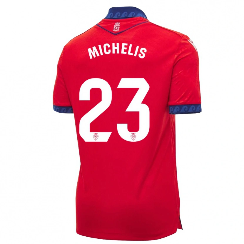 Danxen Hombre Camiseta Nikolaos Michelis #23 Rojo Azul Marino Blanco 1ª Equipación 2026/27 La Camisa México