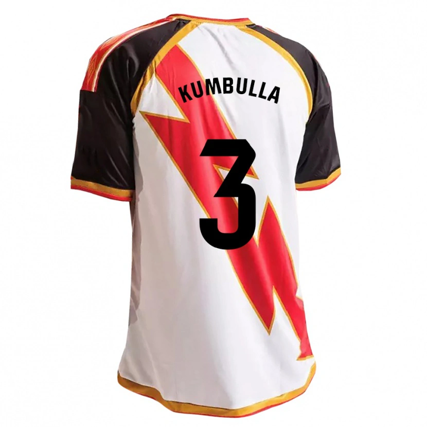 Danxen Hombre Camiseta Marash Kumbulla #3 Negro Rojo Blanco Oro 1ª Equipación 2026/27 La Camisa México