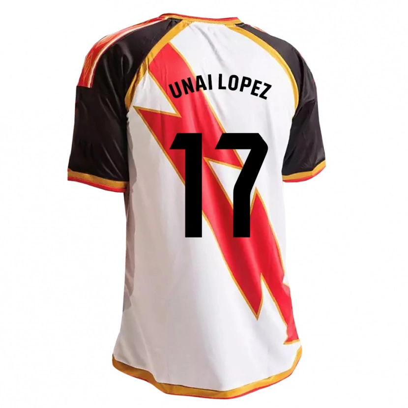 Danxen Hombre Camiseta Unai López #17 Negro Rojo Blanco Oro 1ª Equipación 2026/27 La Camisa México