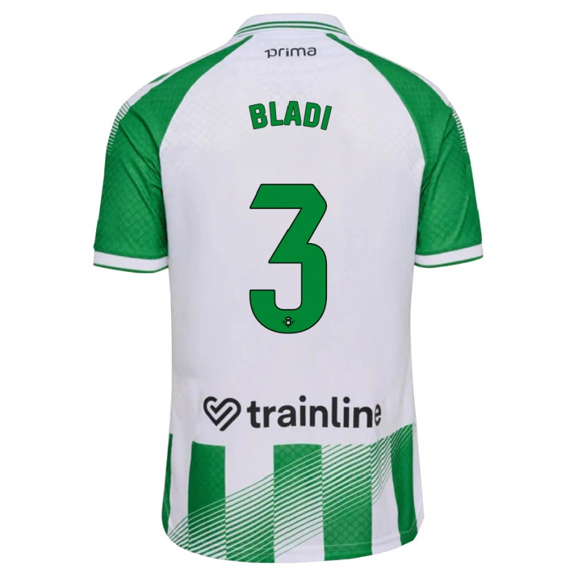 Danxen Hombre Camiseta Darling Bladi #3 Verde Claro Negro Blanco 1ª Equipación 2026/27 La Camisa México