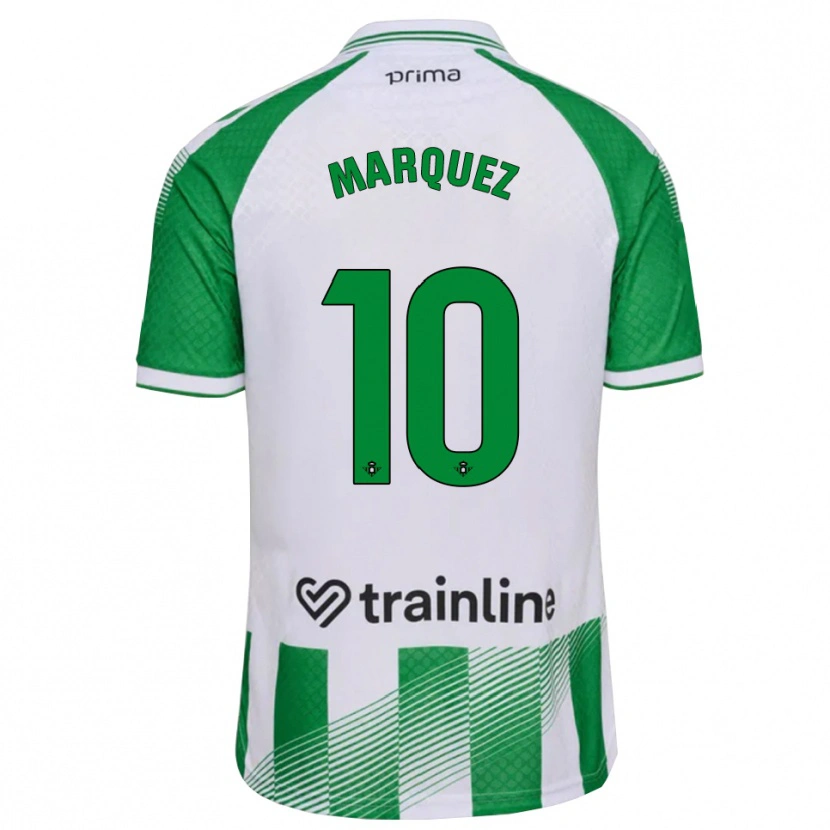 Danxen Hombre Camiseta Rosa Márquez #10 Verde Claro Negro Blanco 1ª Equipación 2026/27 La Camisa México