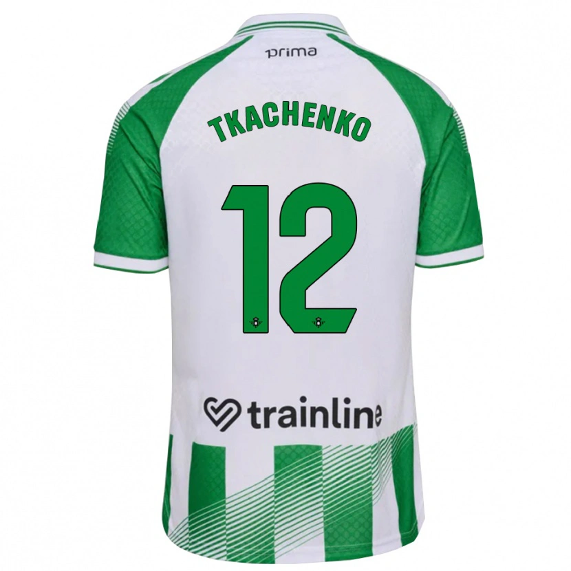 Danxen Hombre Camiseta Fedir Tkachenko #12 Verde Claro Negro Blanco 1ª Equipación 2026/27 La Camisa México