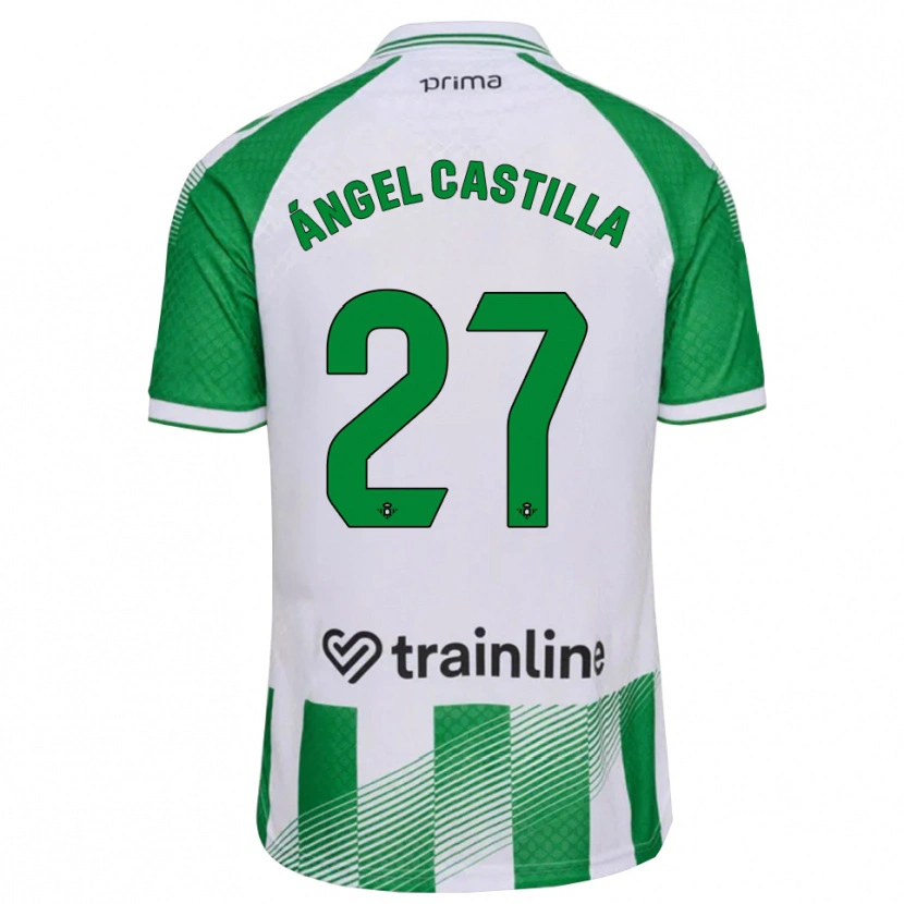 Danxen Hombre Camiseta Miguel Ángel Castilla #27 Verde Claro Negro Blanco 1ª Equipación 2026/27 La Camisa México