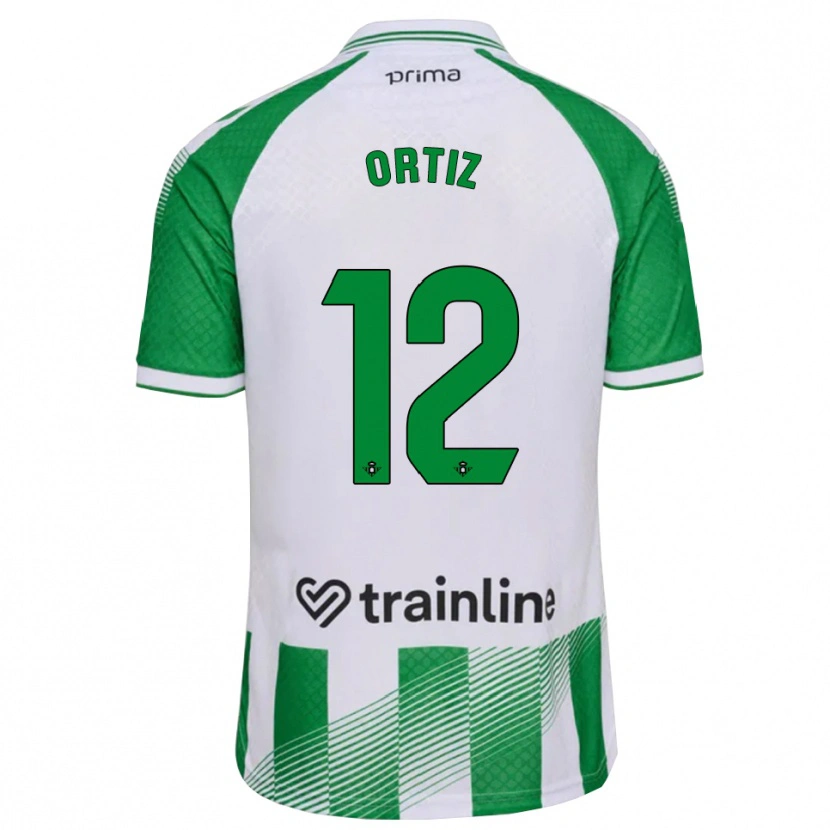 Danxen Hombre Camiseta Ángel Ortiz #12 Verde Claro Negro Blanco 1ª Equipación 2026/27 La Camisa México