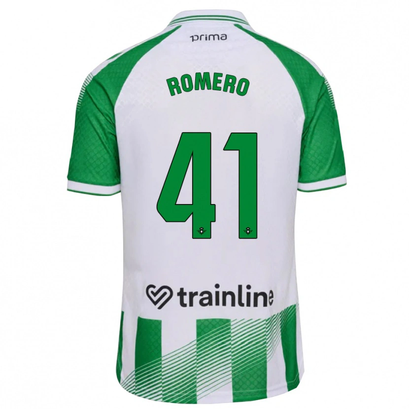 Danxen Hombre Camiseta José Romero #41 Verde Claro Negro Blanco 1ª Equipación 2026/27 La Camisa México