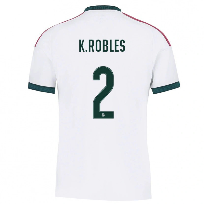 Danxen Hombre Camiseta Kenti Robles #2 Verde Oscuro Blanco Rojo 1ª Equipación 2026/27 La Camisa México