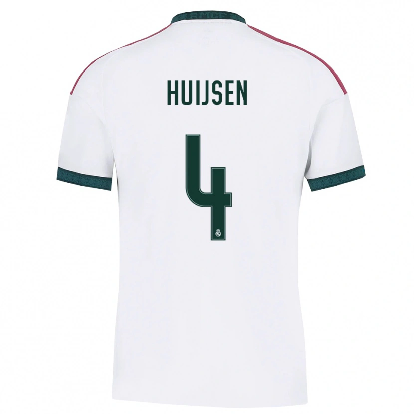 Danxen Hombre Camiseta Dean Huijsen #4 Verde Oscuro Blanco Rojo 1ª Equipación 2026/27 La Camisa México