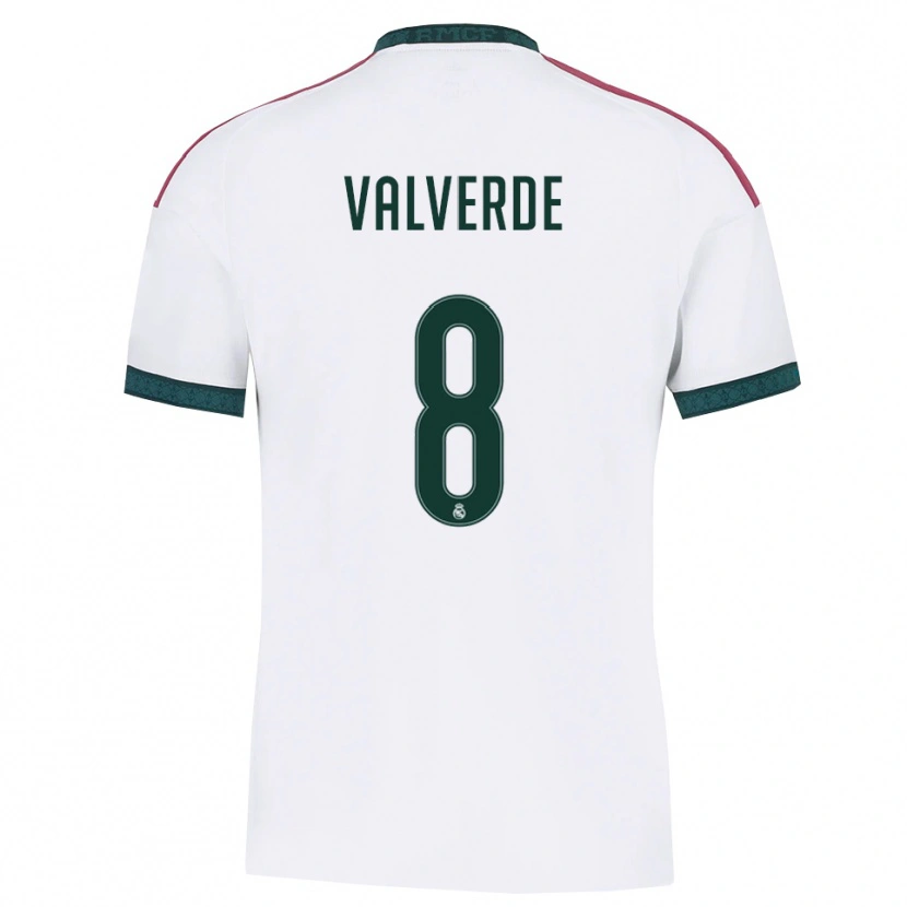 Danxen Hombre Camiseta Federico Valverde #8 Verde Oscuro Blanco Rojo 1ª Equipación 2026/27 La Camisa México