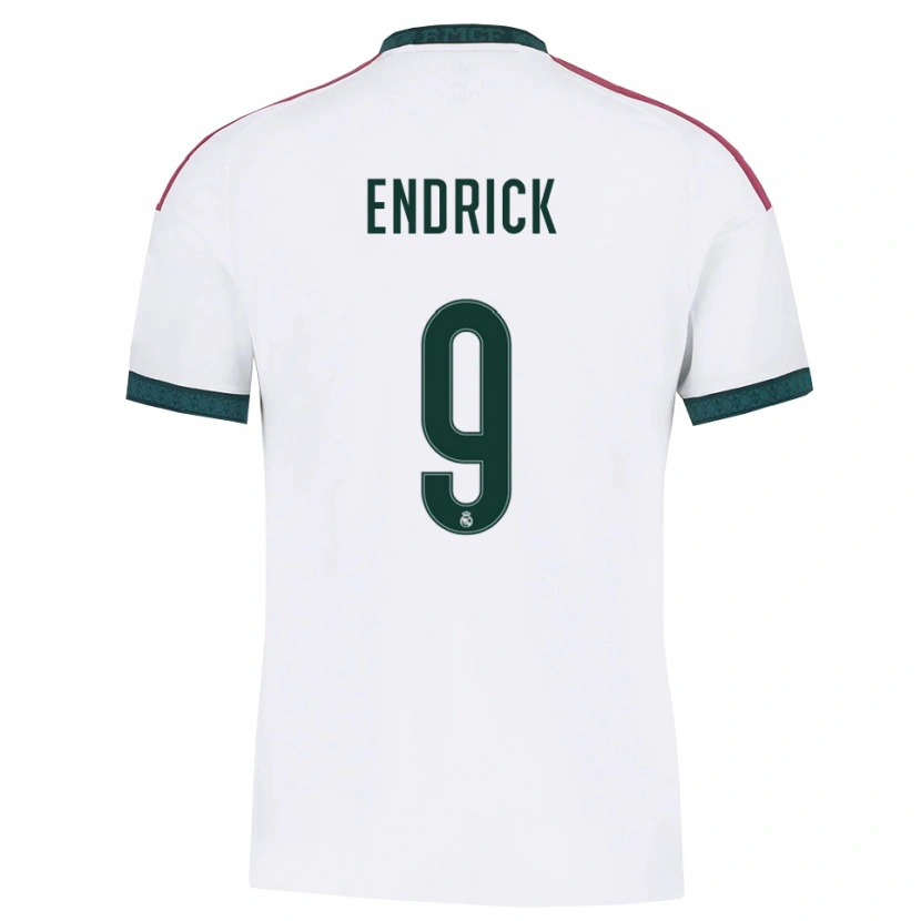 Danxen Hombre Camiseta Endrick Felipe Moreira De Sousa #9 Verde Oscuro Blanco Rojo 1ª Equipación 2026/27 La Camisa México