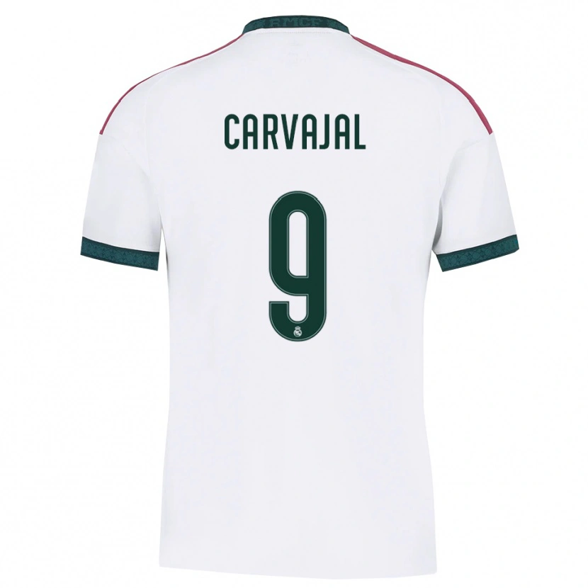 Danxen Hombre Camiseta Ángel Carvajal #9 Verde Oscuro Blanco Rojo 1ª Equipación 2026/27 La Camisa México