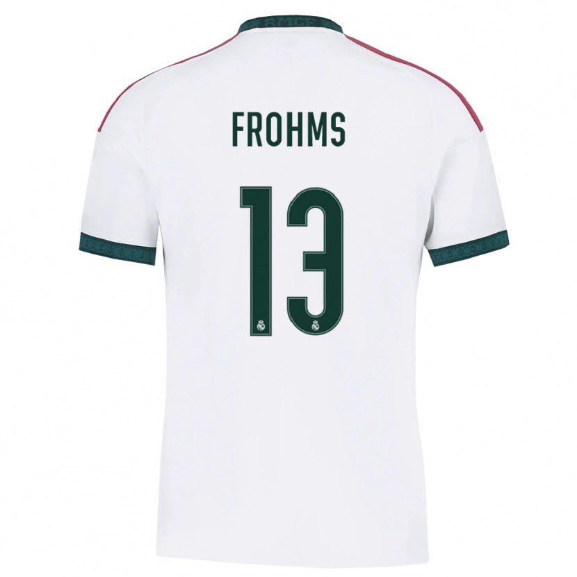 Danxen Hombre Camiseta Merle Frohms #13 Verde Oscuro Blanco Rojo 1ª Equipación 2026/27 La Camisa México