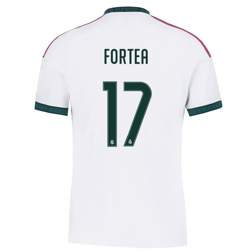 Danxen Hombre Camiseta Jesús Fortea #17 Verde Oscuro Blanco Rojo 1ª Equipación 2026/27 La Camisa México