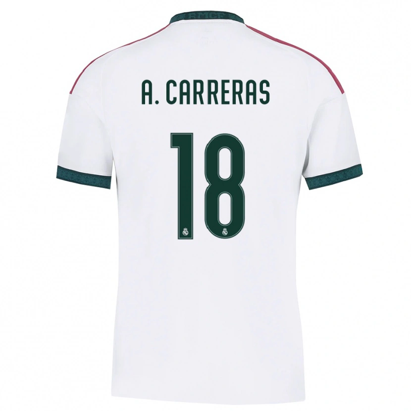 Danxen Hombre Camiseta Álvaro Carreras #18 Verde Oscuro Blanco Rojo 1ª Equipación 2026/27 La Camisa México