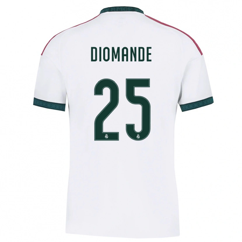 Danxen Hombre Camiseta Yan Diomande #25 Verde Oscuro Blanco Rojo 1ª Equipación 2026/27 La Camisa México