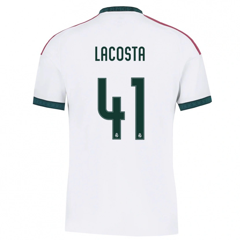 Danxen Hombre Camiseta Diego Lacosta #41 Verde Oscuro Blanco Rojo 1ª Equipación 2026/27 La Camisa México