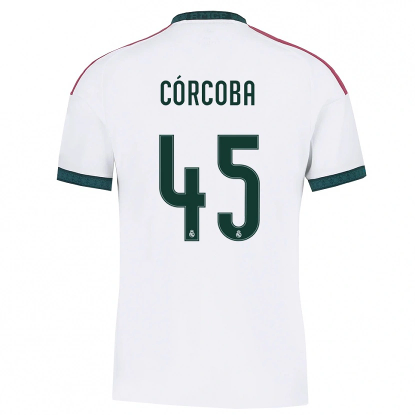 Danxen Hombre Camiseta Andrés Córcoba #45 Verde Oscuro Blanco Rojo 1ª Equipación 2026/27 La Camisa México