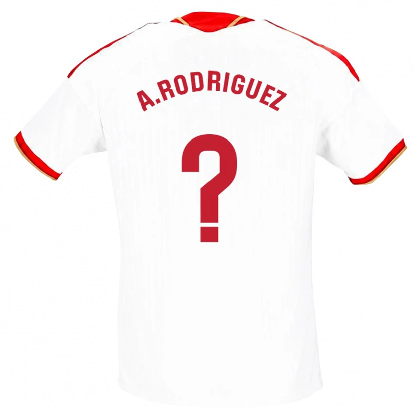 Danxen Hombre Camiseta Ángel Rodríguez #0 Blanco Rojo 1ª Equipación 2026/27 La Camisa México