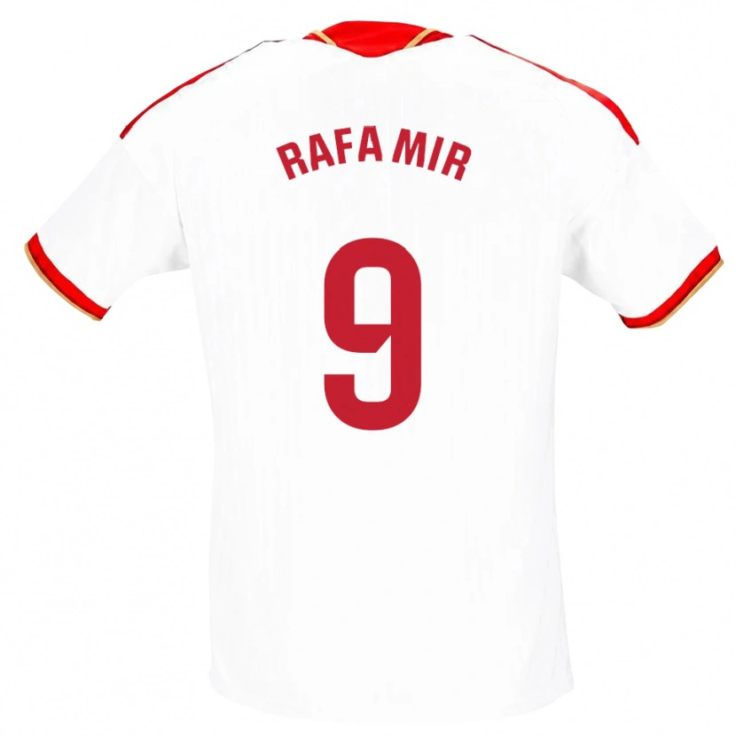 Danxen Hombre Camiseta Rafa Mir #9 Blanco Rojo 1ª Equipación 2026/27 La Camisa México