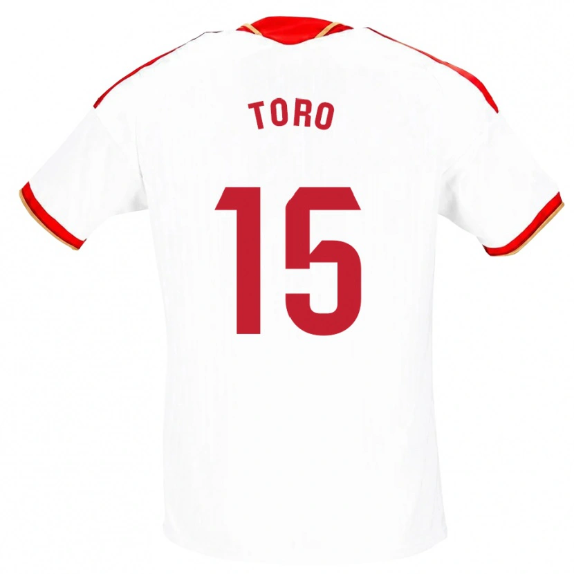 Danxen Hombre Camiseta Juanan Toro #15 Blanco Rojo 1ª Equipación 2026/27 La Camisa México