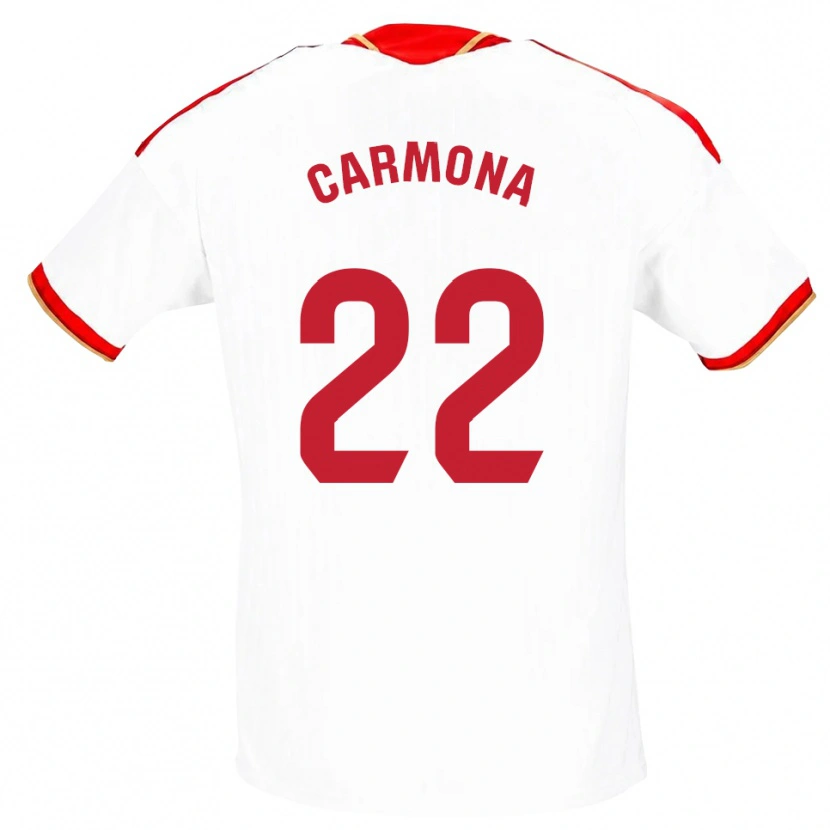 Danxen Hombre Camiseta José Ángel Carmona #22 Blanco Rojo 1ª Equipación 2026/27 La Camisa México