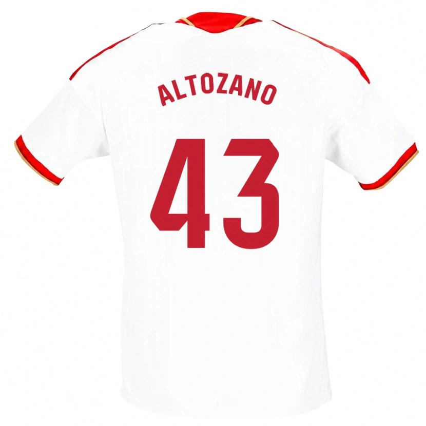 Danxen Hombre Camiseta Edu Altozano #43 Blanco Rojo 1ª Equipación 2026/27 La Camisa México