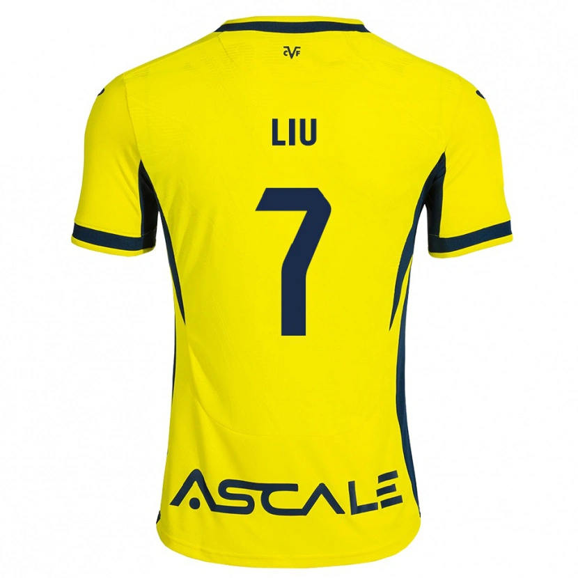 Danxen Hombre Camiseta Kaiyuan Liu #7 Amarillo Negro Rojo 1ª Equipación 2026/27 La Camisa México